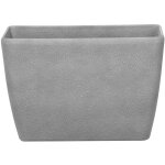 Haut cache - pot gris effet pierre en polyrésine 27 x 60 x 41 cm pot de fleurs idéal au design moderne ... Haut cache - pot gris effet pierre en polyrésine 27 x 60 x 41 cm pot de fleurs idéal au design moderne ...