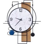 Beliani - horloge murale moderne ronde 60 x 70 cm en mdf multicolore à piles aa tavel Beliani - horloge murale moderne ronde 60 x 70 cm en mdf multicolore à piles aa tavel