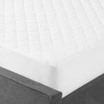 Housse de protection de matelas 160 x 200 cm coton japara blanc villuerca