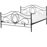Beliani - lit double en métal noir 160 x 200 cm elégant et romantique pour chambre au style moderne ou ... Beliani - lit double en métal noir 160 x 200 cm elégant et romantique pour chambre au style moderne ou ...