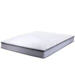 Beliani - matelas à ressorts ensachés rectangulaire blanc et gris avec mousse dureté ferme 160 x 200 ... Beliani - matelas à ressorts ensachés rectangulaire blanc et gris avec mousse dureté ferme 160 x 200 ...