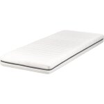 Beliani - matelas simple � mousse 80 x 200 cm rembourrage polyester housse amovible blanche enchant