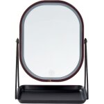 Beliani - miroir de maquillage avec clairage led 20 x 22 cm en mtal rose dor dordogne
