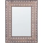 Beliani - miroir mural déco oriental 69 x 90 cm cadre en métal ajouré et cuivré top tendance pour chambre ... Beliani - miroir mural déco oriental 69 x 90 cm cadre en métal ajouré et cuivré top tendance pour chambre ...