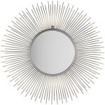 Beliani - miroir mural en forme de soleil en m�tal argent� style versaillais pour salon moderne et glamour ...