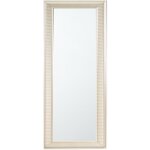Beliani - miroir mural rectangulaire au style moderne en plastique dor et argent 140 x 50 cm pour salon ...