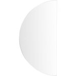Miroir mural suspendu argenté à led 60 x 120 cm forme demi ronde minimaliste loue Miroir mural suspendu argenté à led 60 x 120 cm forme demi ronde minimaliste loue