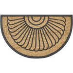 Beliani - paillasson d'intrieur moderne forme demi - ronde 45 x 75 cm caoutchouc antidrapant naturel ...
