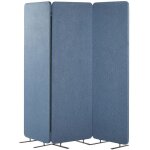 Beliani - paravent séparateur insonorisé pliable à 3 panneaux 184 x 184 cm en polyester et acier bleu ... Beliani - paravent séparateur insonorisé pliable à 3 panneaux 184 x 184 cm en polyester et acier bleu ...