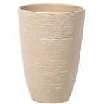 Petit cache - pot beige en forme de vase 35 x 35 x 50 cm robuste en pierre et polyrésine, pot de fleurs ... Petit cache - pot beige en forme de vase 35 x 35 x 50 cm robuste en pierre et polyrésine, pot de fleurs ...