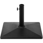 Beliani - pied de parasol carré en béton noir 50 x 50 cm structure solide et stable de 25 kg Beliani - pied de parasol carré en béton noir 50 x 50 cm structure solide et stable de 25 kg