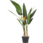 Beliani - plante fleur artificielle oiseau de paradis 115 cm de hauteur avec pot inclus look trs naturel ...