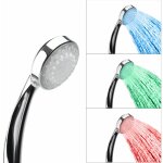 Beliani - pommeau de douche argent� avec led sans batterie tous tuyaux flexibles duschbrause