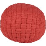Beliani - pouf moderne multifonctionnel tress� rouge pour salon repose - pied hopa