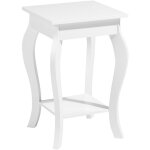 Beliani - table basse d'appoint blanche avec plateau carrée et pieds au style louis design classique ... Beliani - table basse d'appoint blanche avec plateau carrée et pieds au style louis design classique ...
