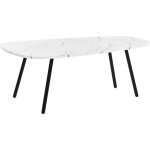Beliani - table basse moderne pieds en m�tal effet marbre blanc et noir biddle