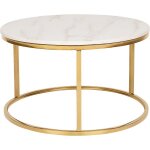 Beliani - table basse ronde avec plateau effet marbre beige en mdf et cadre en métal doré au style moderne ... Beliani - table basse ronde avec plateau effet marbre beige en mdf et cadre en métal doré au style moderne ...