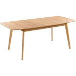 Table de salle � manger extensible cuisine placage plateau � rallonge 150 / 190 x 90 cm bois de ch�ne ...