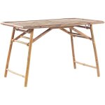 Beliani - table pliable 120 x 69 cm d'ext�rieur en bambou naturel pour jardin molise