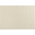 Beliani - tapis en laine beige 160 x 230 cm � poil court anti - d�rapant style moderne mastung