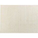 Beliani - tapis en laine beige 300 x 400 cm motif � rayures de style moderne pour salon abegum
