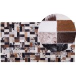 Beliani - tapis patchwork 80 x 150 cm en cuir multicolore rectangles fait main moderne cesme