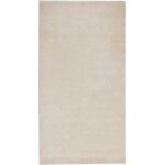 Beliani - tapis de salon bureau moderne en soie artificielle 80 x 150 cm beige clair gesi ii