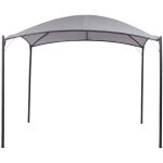 Beliani - tonnelle de jardin avec structure en mtal 305 x 305 cm et toile gris vomero