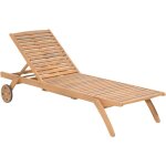 Transat bain de soleil � dossier inclinable en bois d'acacia aspect naturel design intemporel pour jardin ...