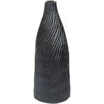 Beliani - vase dcoratif de forme cylindrique bouteille fabriqu en terre cuite noire de 54 cm de hauteur ...