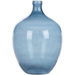 Beliani - vase rustique en verre bleu l�ger et robuste 39 cm roti