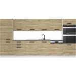 Belini - cuisine equipee complete naomi muebles de cuisine complets - 360 cm. cuisine complete avec plan ...