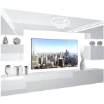Belini ? ensemble meuble tv mural nex ? dimensions 300 x 180 x 36 cm ? panneaux de particules m�lamin�s ...