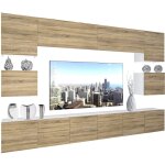 Belini - unit� murale tv nex i ensemble muebles de salon complet i ensemble meuble tv avec illumination ...