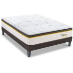 Bellecour - literie ensemble 3. 0 160x200 cm matelas ressorts ensachs + sommier bois