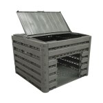 Bellijardin - composteur compost'wood modulable 400 litres taupe imitation bois