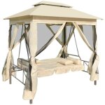 Belvdre convertible en balancelle blanc crme