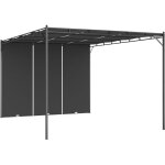 Vidaxl - belvédère de jardin avec rideau latéral 4x3x2, 25 m anthracite Vidaxl - belvédère de jardin avec rideau latéral 4x3x2, 25 m anthracite