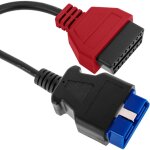 C�ble de diagnostic m�le obd2 rouge 16 broches compatible avec le logiciel de num�risation fiat ecu - ...