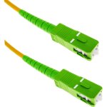 Bematik - cable de fibra �ptica sc / apc a sc / apc monomodo smf sx os2 simplex 9 / 125 blindado amarillo ...