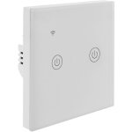 Interrupteur intelligent � double touche blanc compatible avec google home, alexa et ifttt - bematik