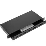 Bematik - tableau de connexions fibre optique 1u noir avec 24 sc simplex ou 24 lc duplex