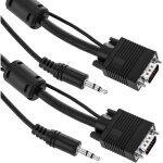 Super vga avec c�ble m�le jack audio 3, 5 mm m�le 10 m - bematik