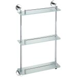 Bemeta - sapho x - round - tablette murale, chrome / verre dépoli xr608 Bemeta - sapho x - round - tablette murale, chrome / verre dépoli xr608