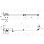 Beninca - motor�ducteur droit pour portails battants 24v bill4024 dx 9592562