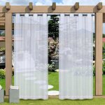 Rideau extrieur semi - transparent, impermable,  ?illets, 132 x 213 cm, pour pergola, porche etc.