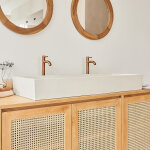 Berah getah - grande vasque en b�ton beige 100 cm