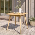 Berah getah - table de jardin carrée en teck massif 2 à 4 places Berah getah - table de jardin carrée en teck massif 2 à 4 places
