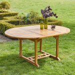 Berah getah - table de jardin en teck huilé massif extensible ovale 6 / 8 places Berah getah - table de jardin en teck huilé massif extensible ovale 6 / 8 places