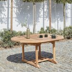 Berah getah - table de jardin en teck massif extensible ovale 6 / 8 places Berah getah - table de jardin en teck massif extensible ovale 6 / 8 places